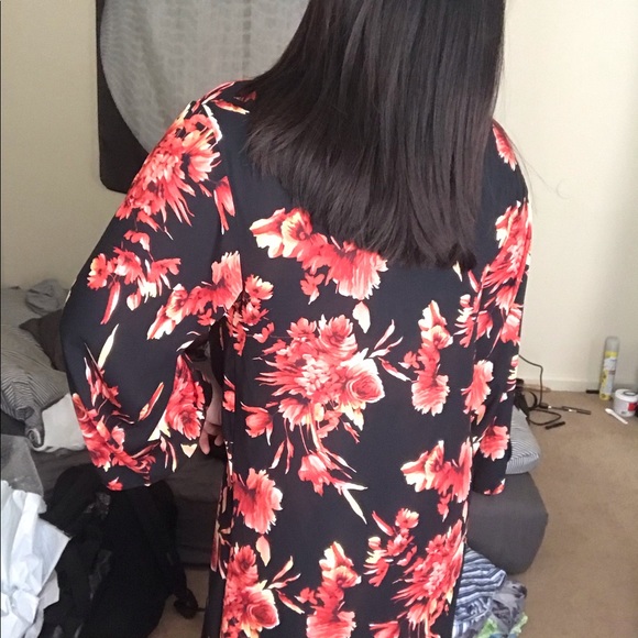 Floral Kimono Coverup - Picture 2 of 3
